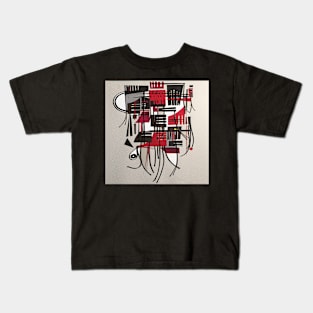 The Village- Modern Abstract Collage Kids T-Shirt